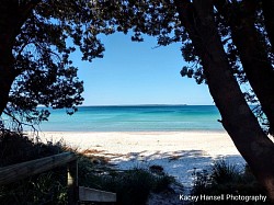 White sandy beach