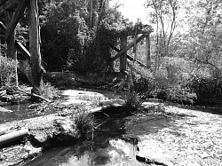 Part of the old bridge