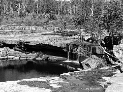 Looking across the falls