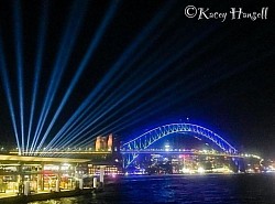 Sydney Harbour bridge lights