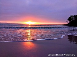 Right on sunrise at the beach