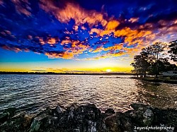 Sunset over the basin