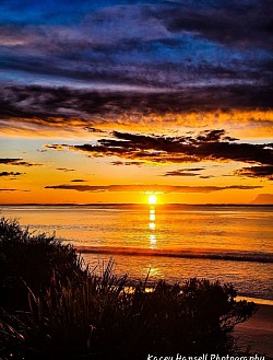 Sunrise over the beach